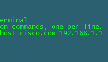 Статическая DNS запись (ip host) удаляется из конфигурации