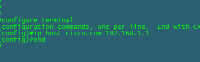 Статическая DNS запись (ip host) удаляется из конфигурации